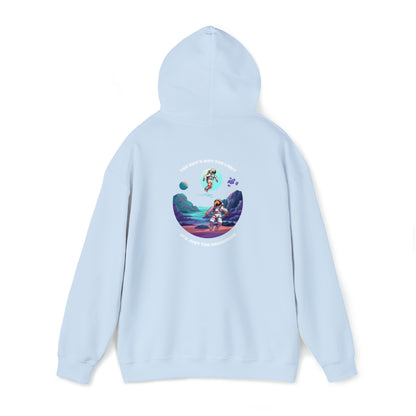 Astronaut Graphic Logo "Classics" Collection Hoodie in Light Blue