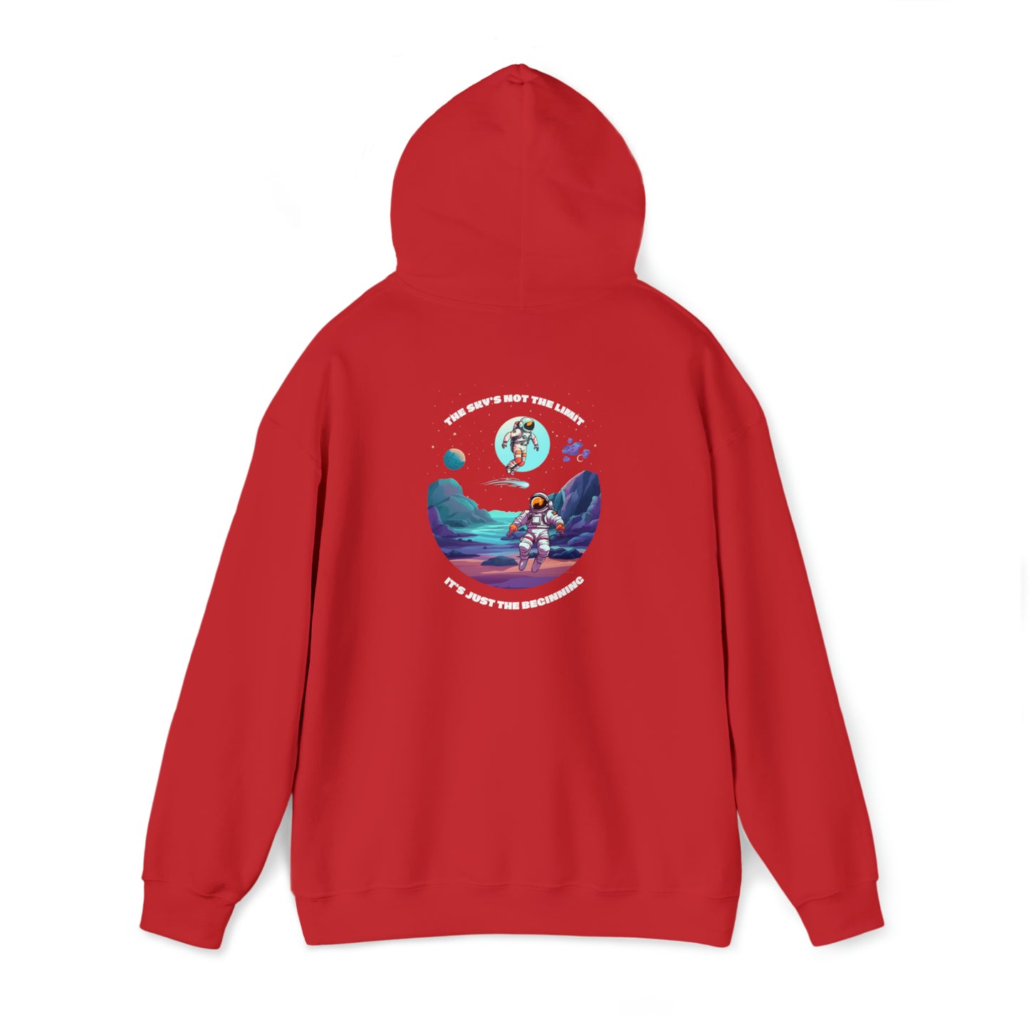 Astronaut Graphic Logo "Classics" Collection Hoodie in Red