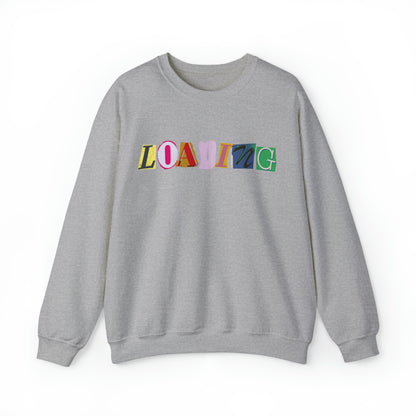 Mismatched Letters II "Classics" Collection Crewneck Sweatshirt in Grey