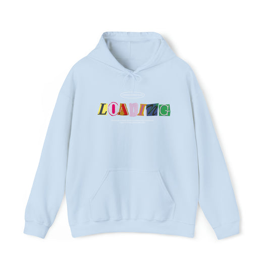 Mismatched Letters II "Classics" Collection Hoodie in Light Blue